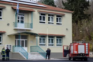 Από την έκρηξη λέβητα στο προαύλιο του 9ου Δημοτικού Σχολείου Σερρών στις 5 Δεκεμβρίου του 2022